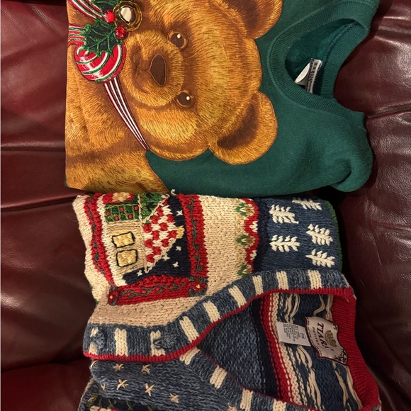 Holiday Sweater and Bear Sweatshirt Bundle - Picture 2 of 11